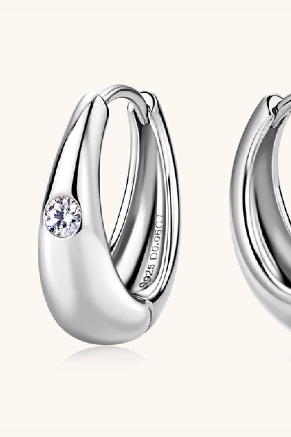 Moissanite 925 Sterling Silver Earrings apparel & accessories