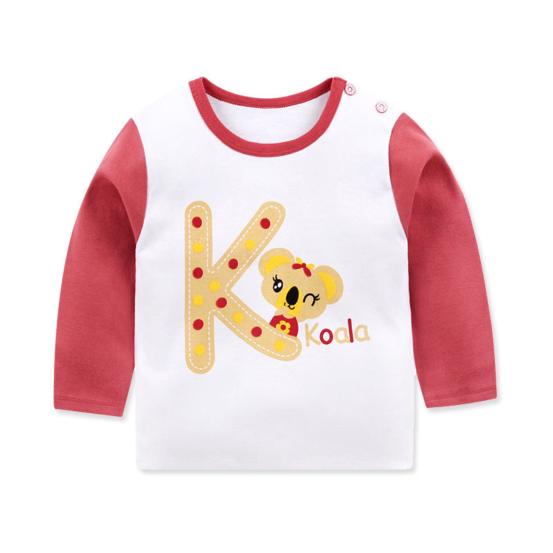 Children's Long-sleeved T-shirt Cotton Single Top apparels & accessories