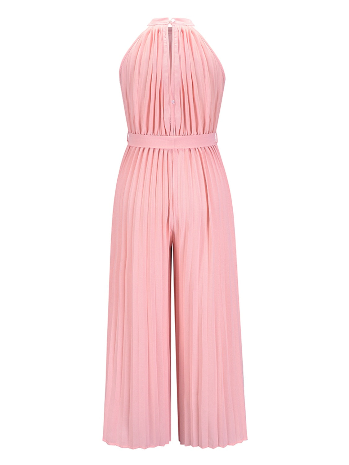 Cutout Tied Pleated Sleeveless Jumpsuit Dresses & Tops