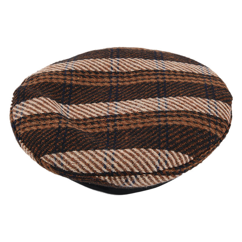 Women's Retro Japanese Plaid Beret Hat scarves, Shawls & Hats