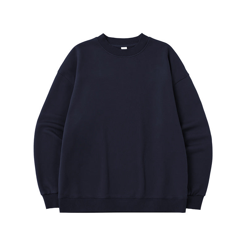 Men's Single-layer Fleece-lined Round Neck Sweater men's clothing