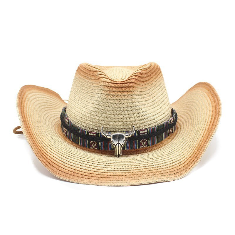 Denim Ethnic Style Straw Hat Men And Women Outdoor apparel & accessories