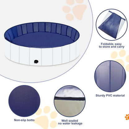 Foldable Dog Pool, Portable Hard Plastic pet pool