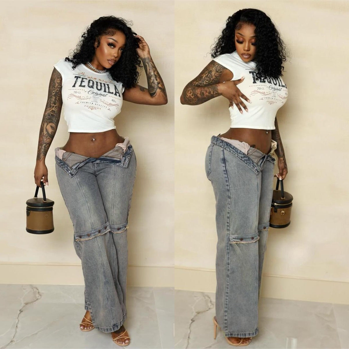 Y2k Baggy Wide Leg Jeans Women Vintage Streetwear Washed Denim Pants Grunge Basic Slouchy Trousers apparels & accessories