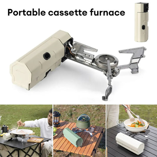 Camping Gas Stove Portable Folding Cassette Stove Outdoor Hiking 0