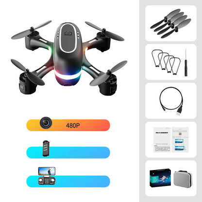 Mini Aerial Photography Gradient LED Remote Control Plane Gadgets