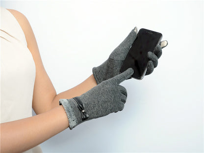 Warm And Lovely Touch-screen Bowknot Ladies Gloves apparels & accessories