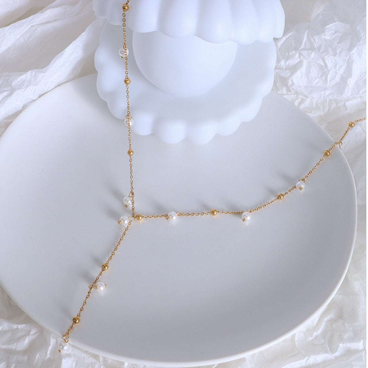 18K Gold-Plated Pearl Drop Necklace apparel & accessories