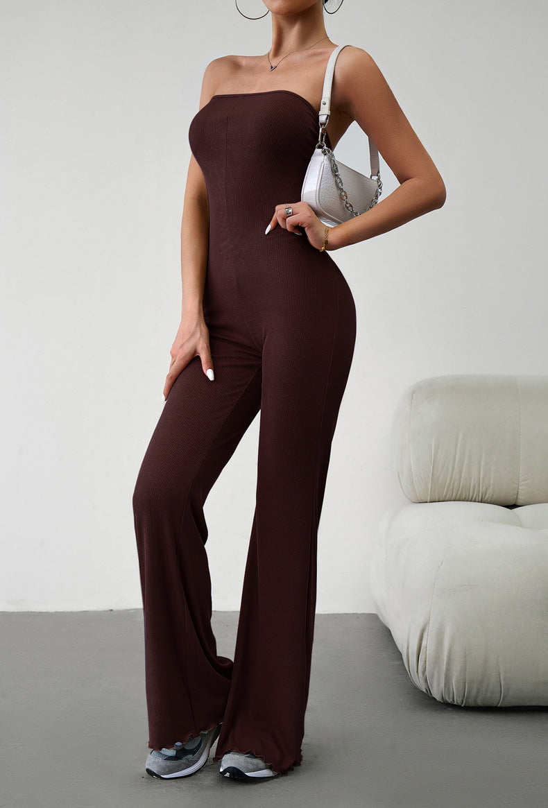 Strapless Lace-Up Jumpsuit Bottom wear