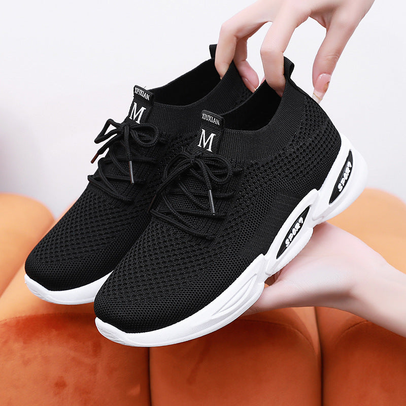 Women's Breathable Running Shoes Fly Weave Leisure Sports Shoes & Bags