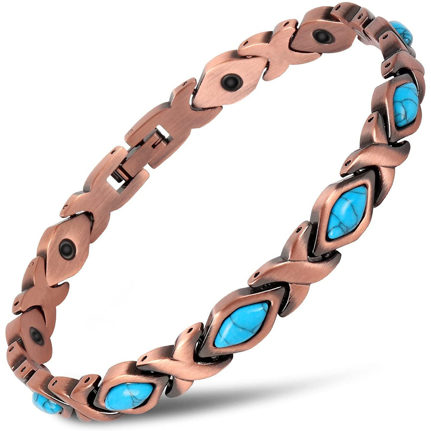 Retro Rhombus Turquoise Gauss Magnet Bracelet Creative Magnetic Bracelet Jewelry
