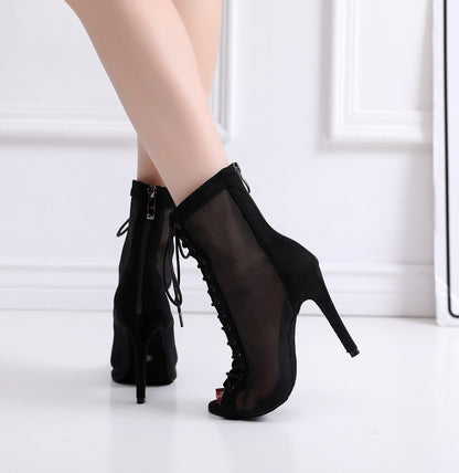 Black Modern High Heel Latin Dance Shoes Shoes & Bags