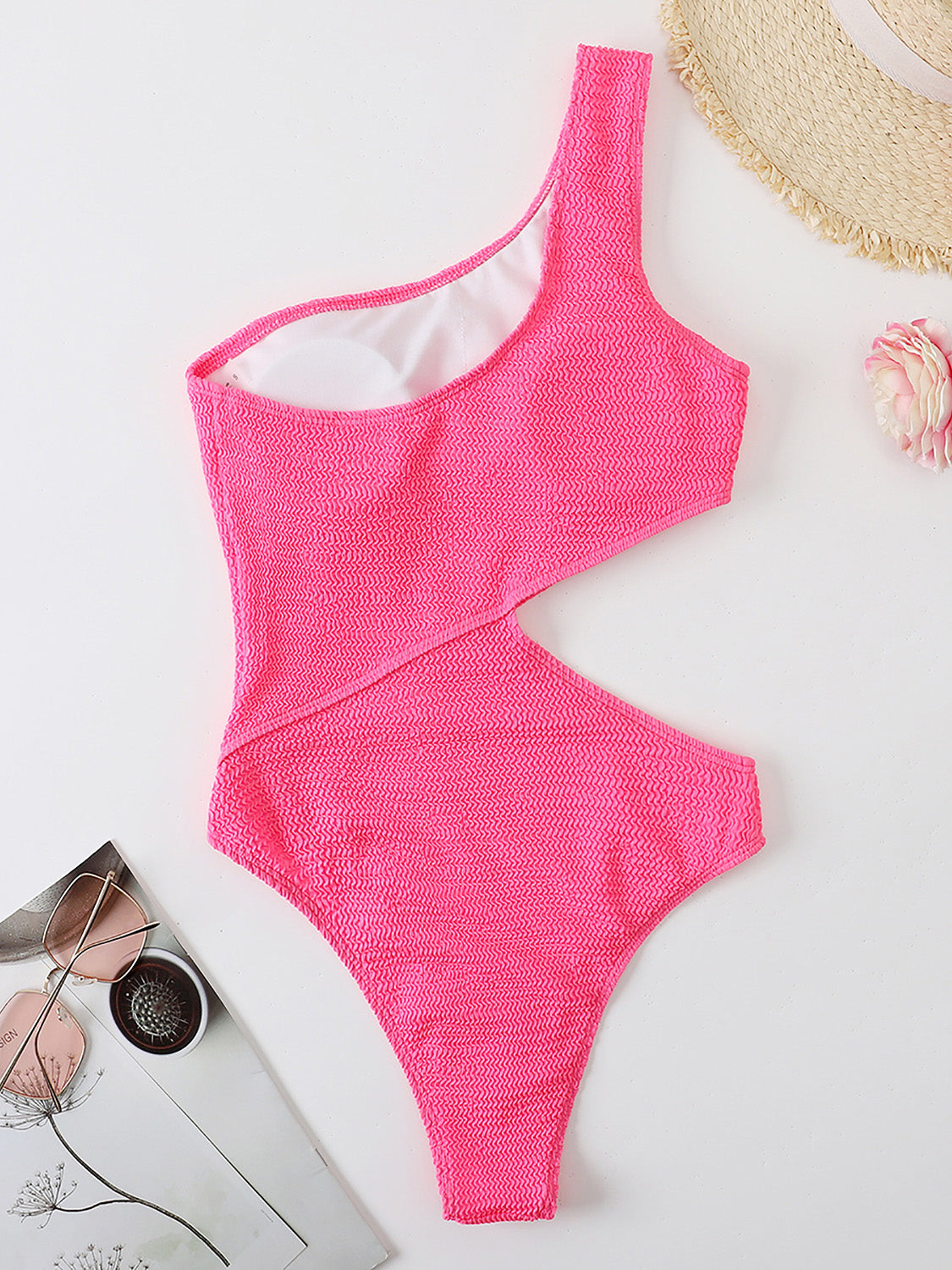 Cutout One Shoulder One-Piece Swimwear apparel & accessories