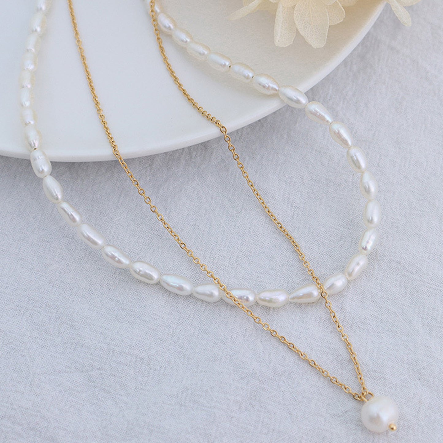 Double-Layered Freshwater Pearl Necklace apparel & accessories