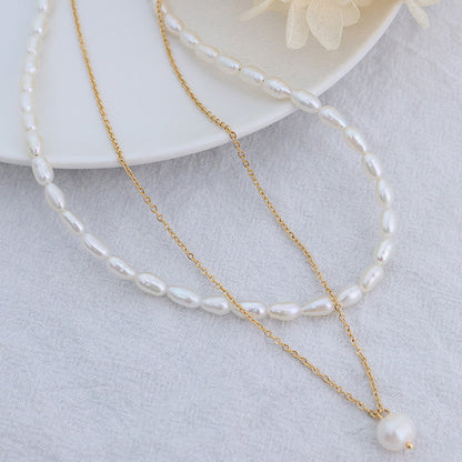 Double-Layered Freshwater Pearl Necklace apparel & accessories