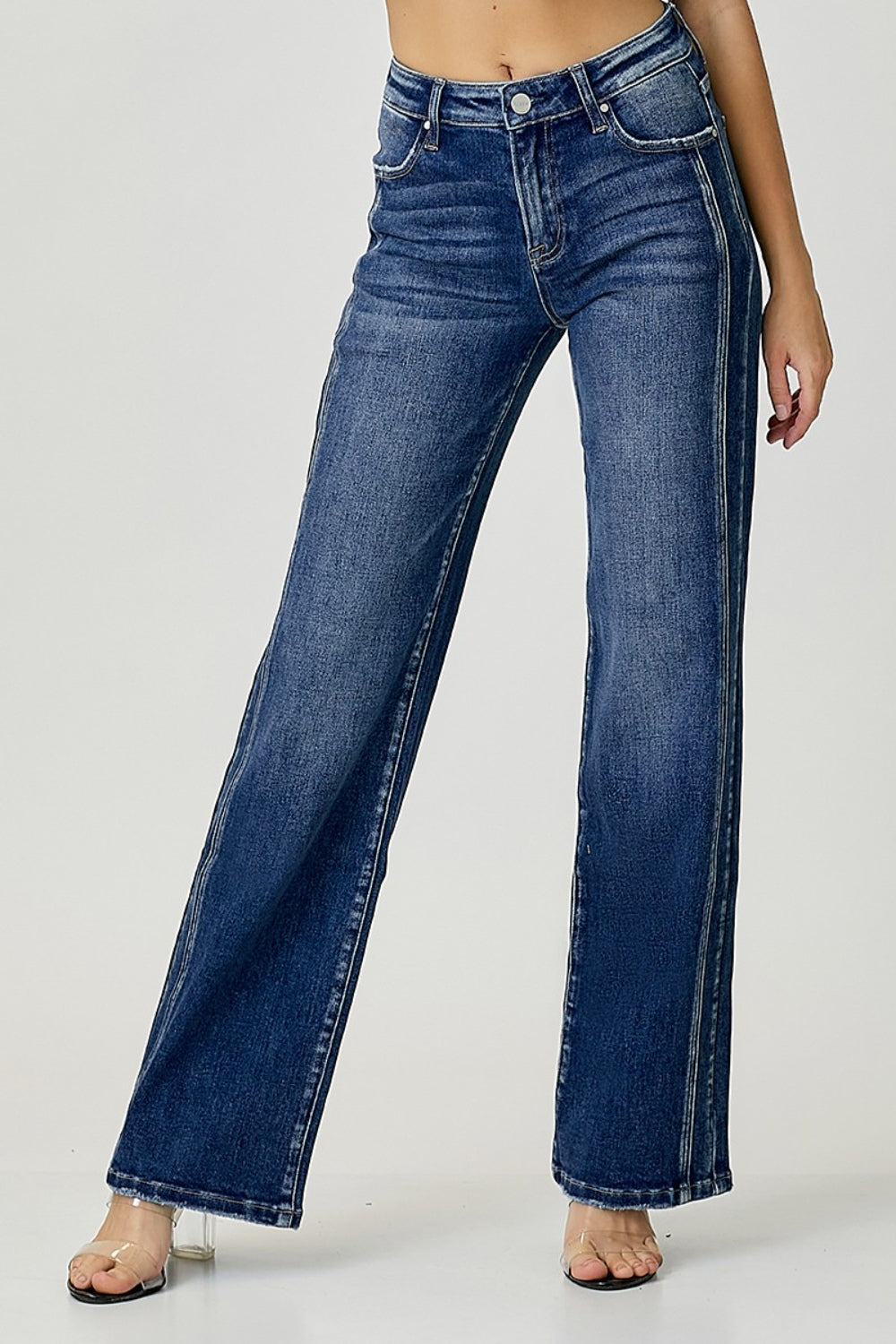 RISEN Mid Rise Straight Jeans apparel & accessories