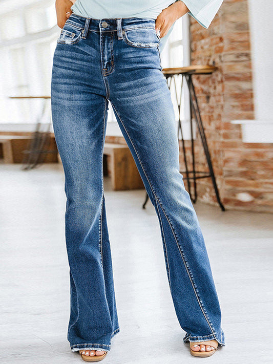 Cat's Whiskers Bootcut Jeans with Pockets apparel & accessories