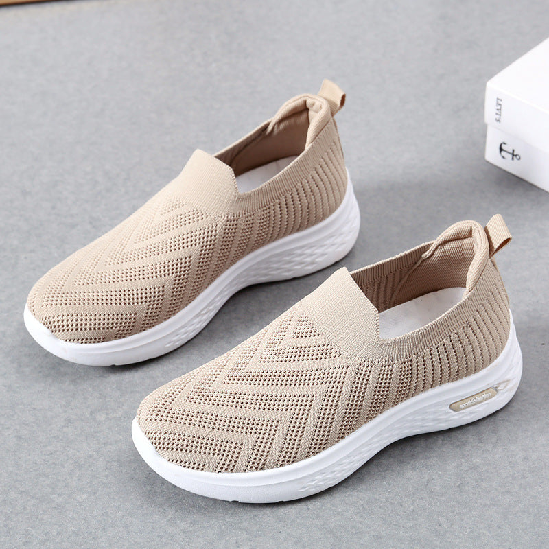 Casual Mesh Shoes Sock Slip On Flat Shoes For Women Shoes & Bags