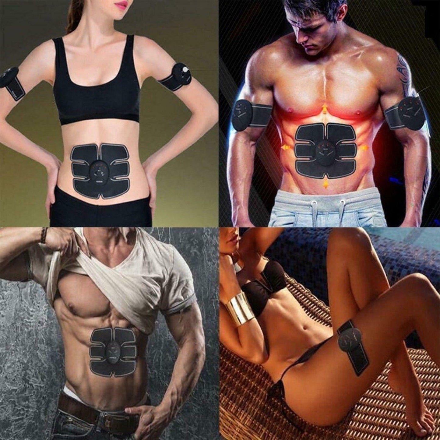 Electric Muscle Toner Machine ABS Toning Belt Simulation Fat Burner Belly Shaper fitness & sports