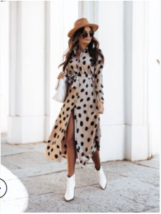 Women's Printed Shirt Dress Long Skirt apparel & accessories