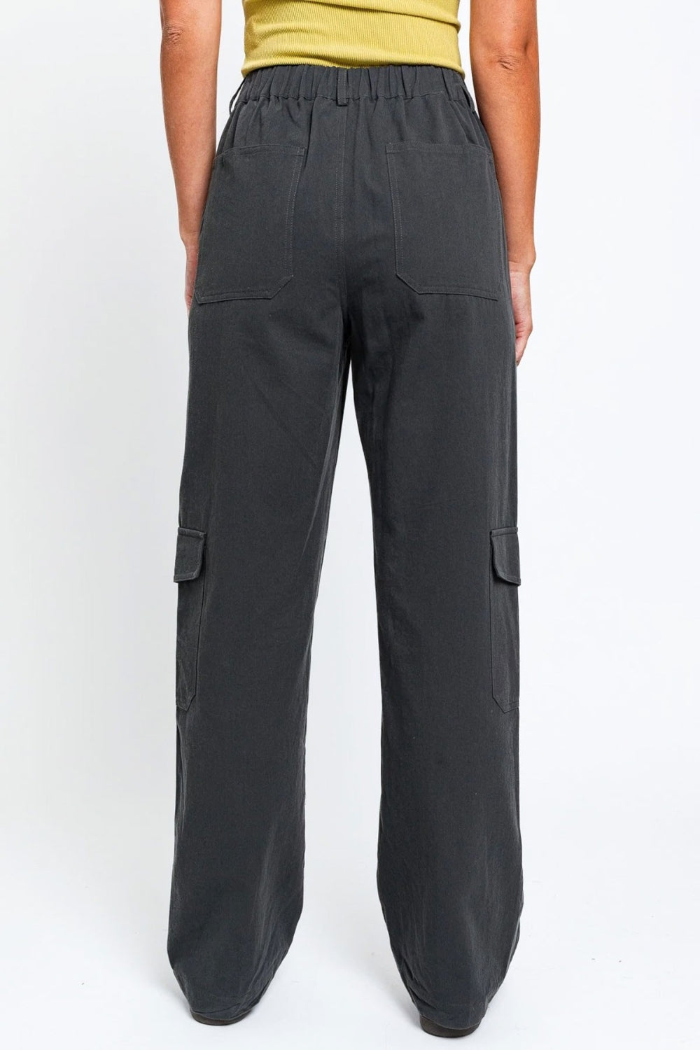 Tasha Apparel High Waisted Wide Leg Cargo Pants Bottom wear