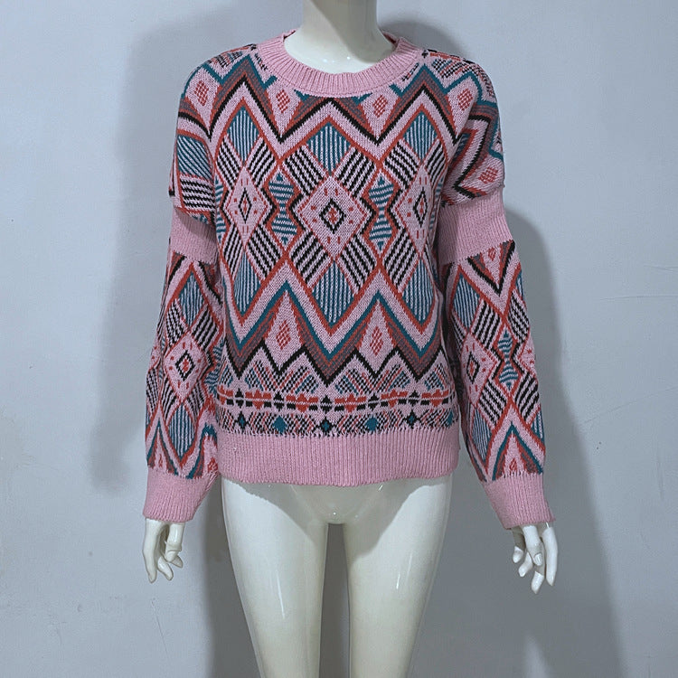 Knitted Sweater Jacquard Knitted Top apparels & accessories