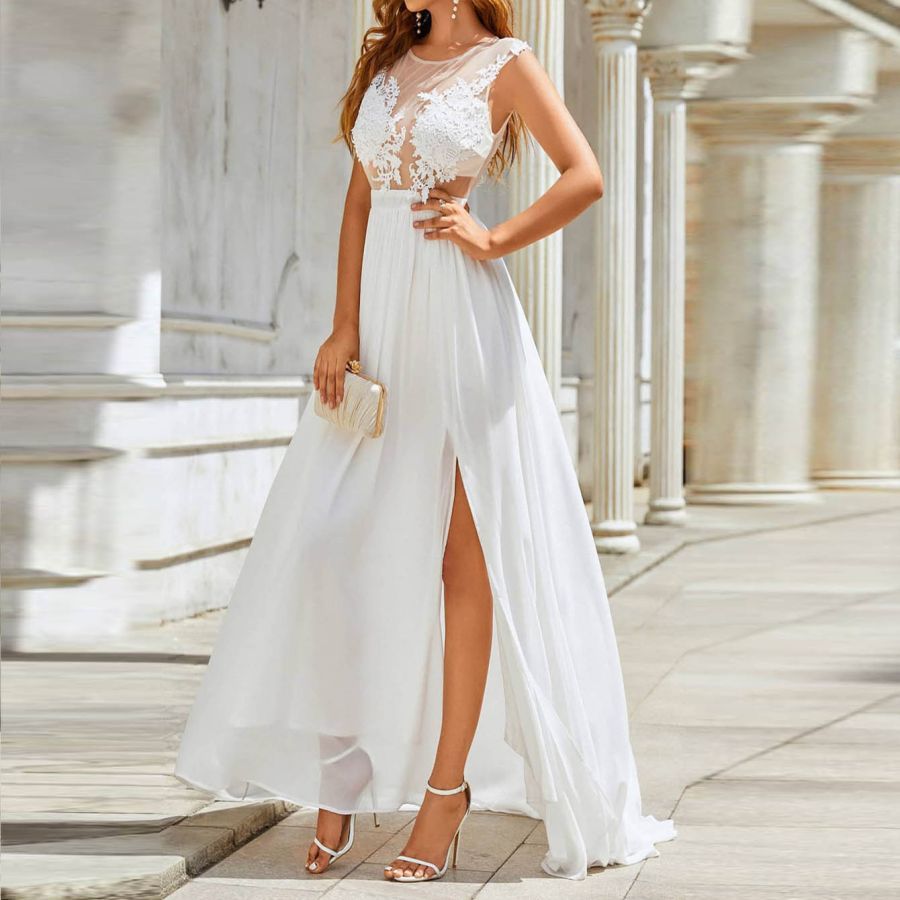 Chiffon Lace Trailing Wedding Large Swing Dress apparel & accessories