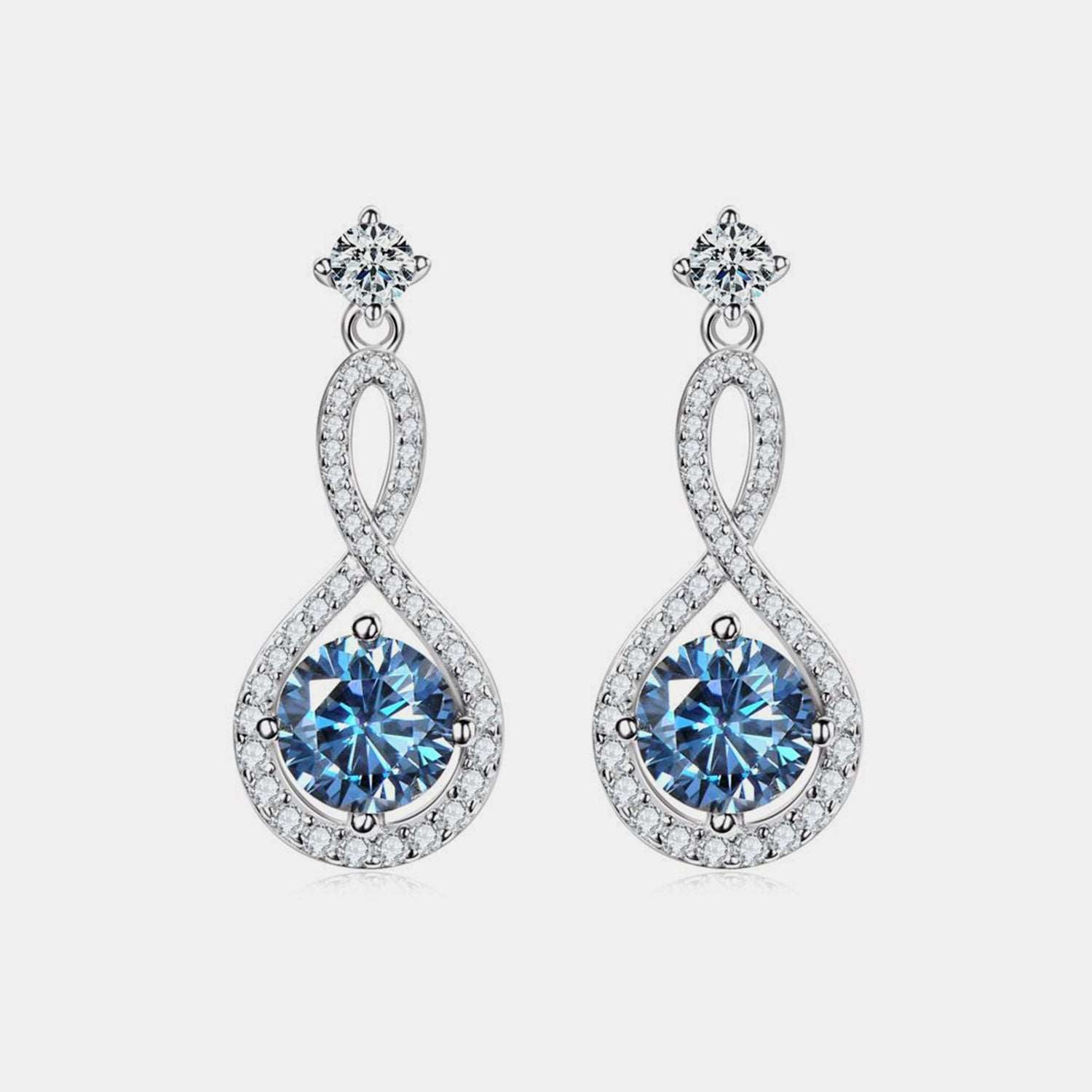 1 Carat Moissanite 925 Sterling Silver Earrings apparel & accessories