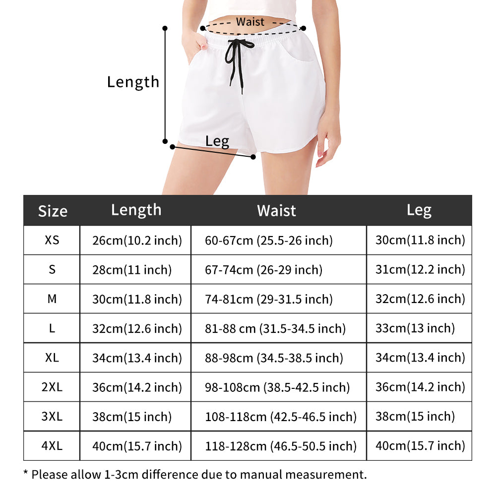 Womens All Over Print Casual Beach Shorts-your design 