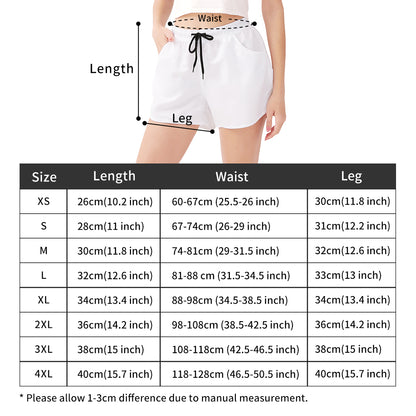 Womens All Over Print Casual Beach Shorts-your design 