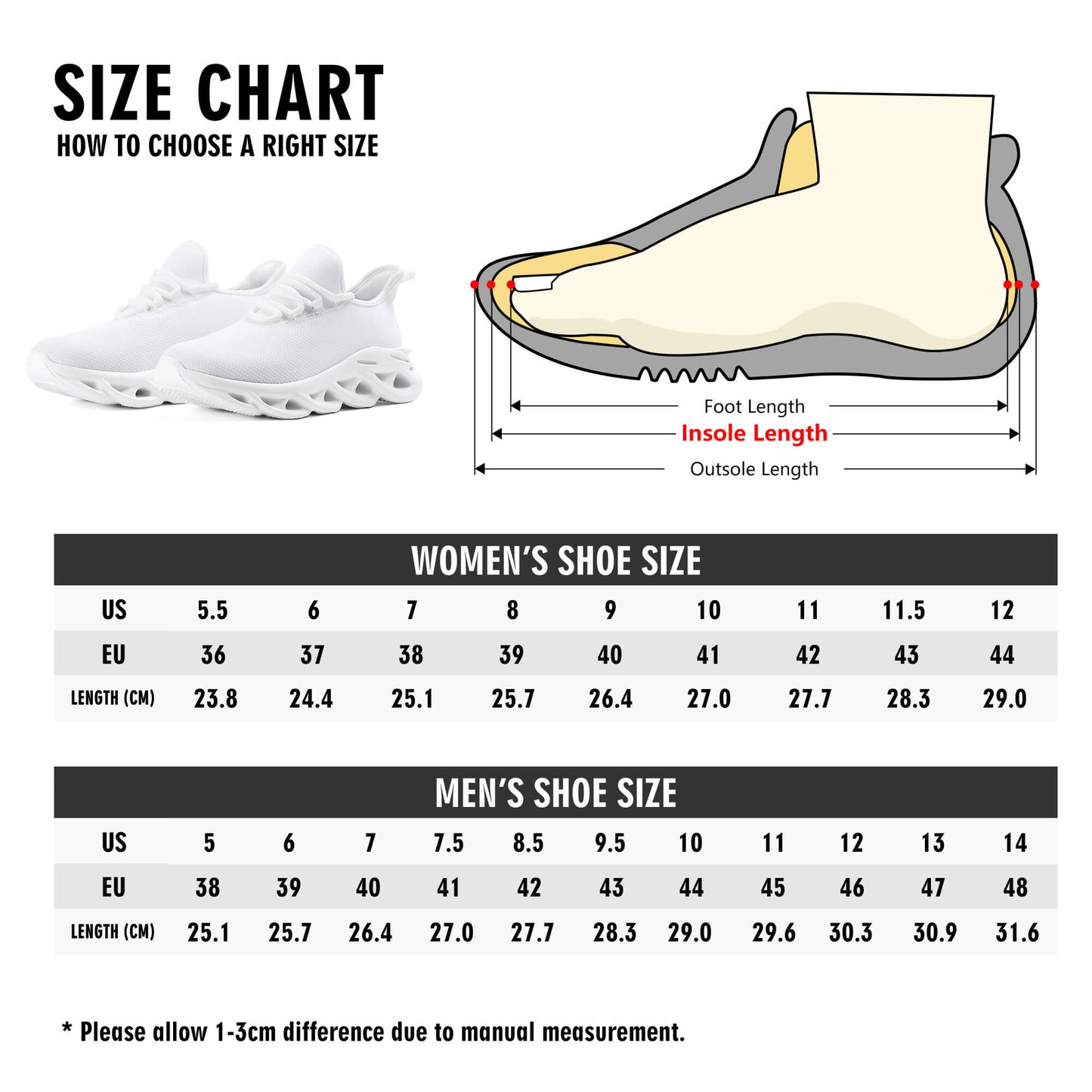 Womens Premium M-sole Sneakers 