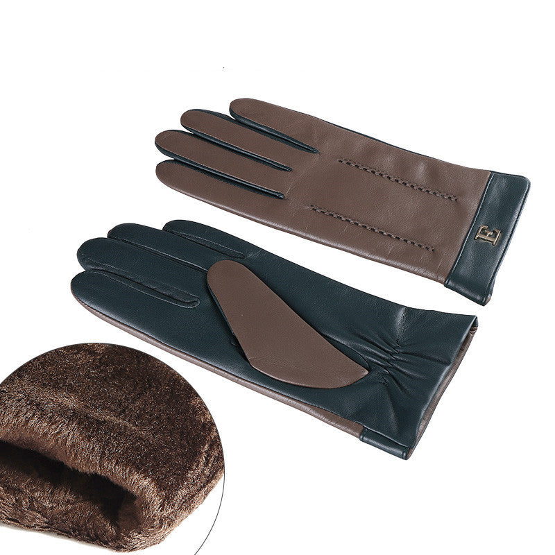 Touch screen plus velvet thick leather gloves apparels & accessories