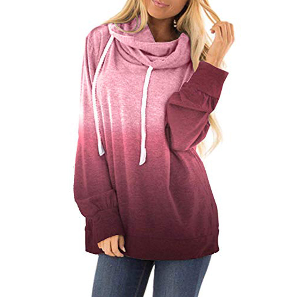 Two-colored fashion hoodies for women 0