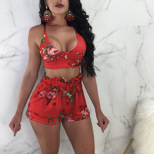 Explosive Print Sexy Summer Two-Piece Suit apparel & accessories