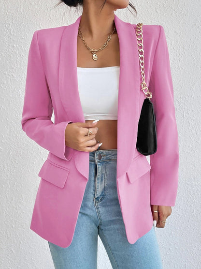 Shawl Collar Long Sleeve Blazer Accessories for women