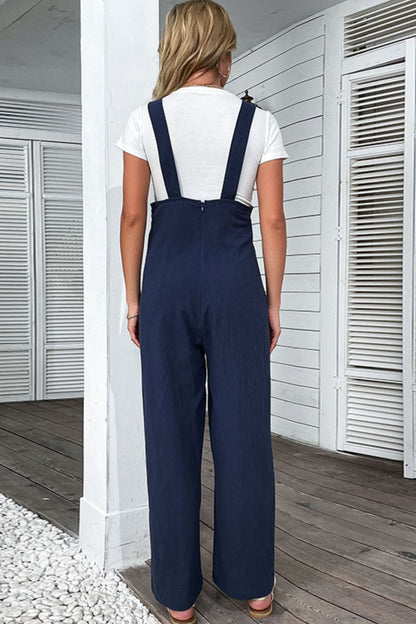 Light Up Your Life Buttoned Straight Leg Overalls apparel & accessories