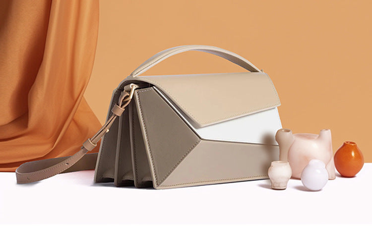 Women's Geometric Design Hit Color Diamond Lattice Organ Shoulder Messenger Bag apparels & accessories