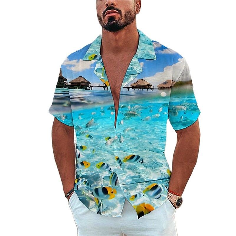 Men's Shirt Marine Organism Print apparel & accessories