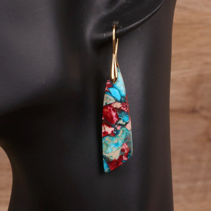 Geometric Flower Shape Pendant Earrings apparels & accessories