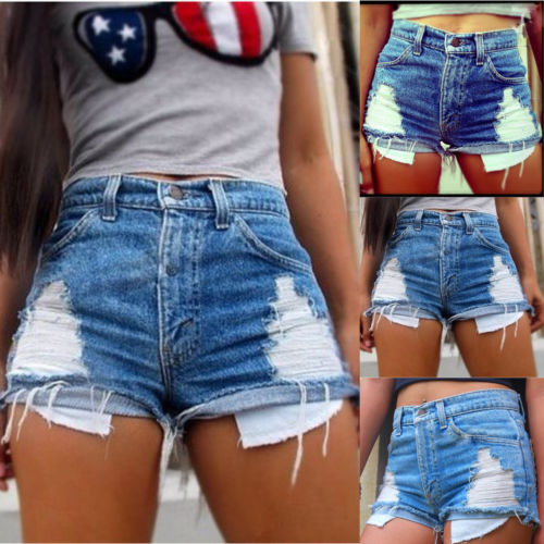 Europe and America hole hole pocket denim hot pants shorts apparel & accessories