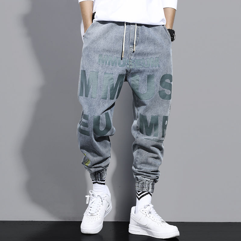 Jeans men's trendy brand loose men's clothing