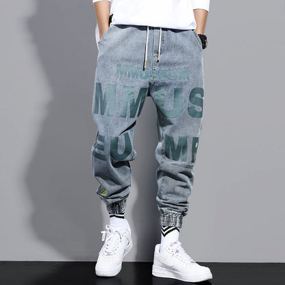 Jeans men's trendy brand loose men's clothing