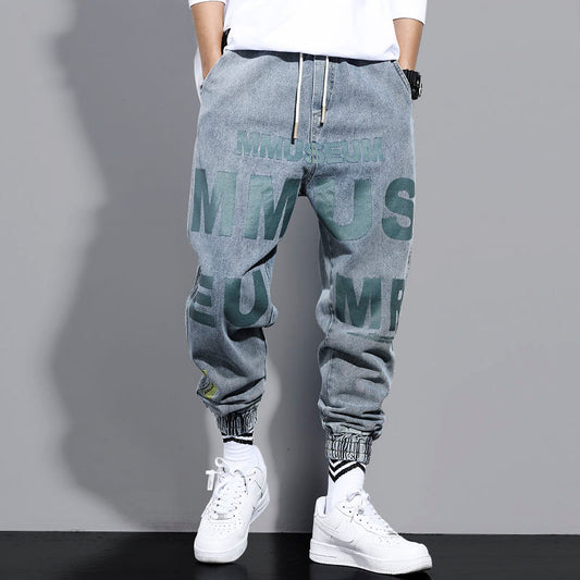 Jeans men's trendy brand loose apparel & accessories