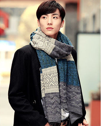 Knitted long scarf Men's Scarves