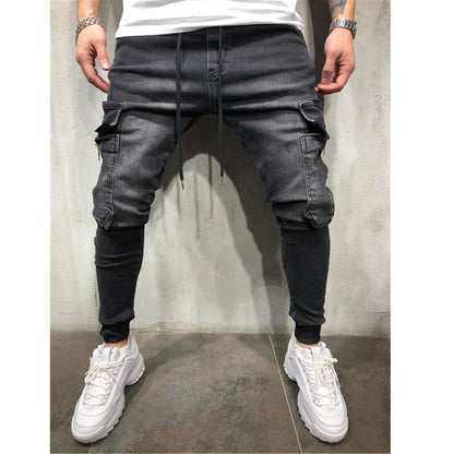 Casual sweatpants beam-leg jeans men's clothing