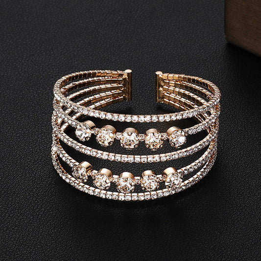 Bridal Accessories Temperament Full Diamond Elastic Bracelet Jewelry