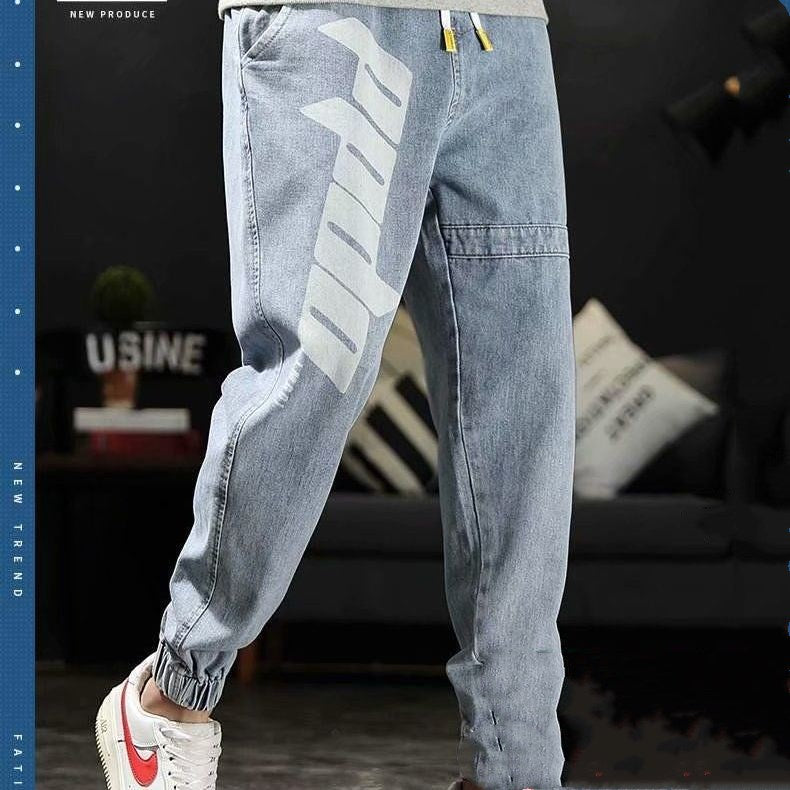 Jeans men's trendy brand loose men's clothing