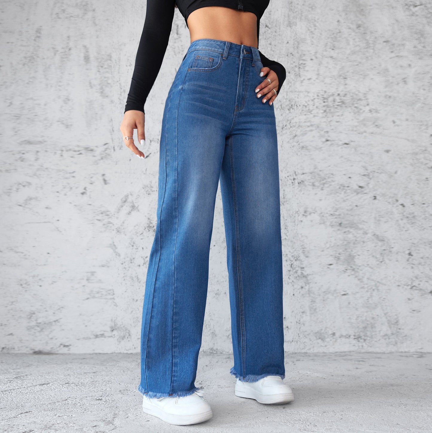 Fashion Straight Wide Leg Jeans apparels & accessories