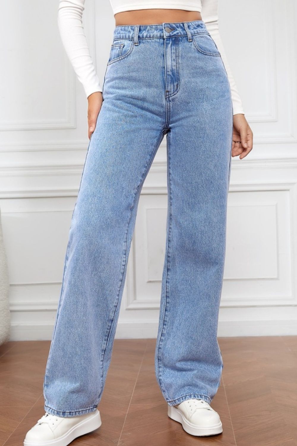 High Waist Straight Jeans apparel & accessories