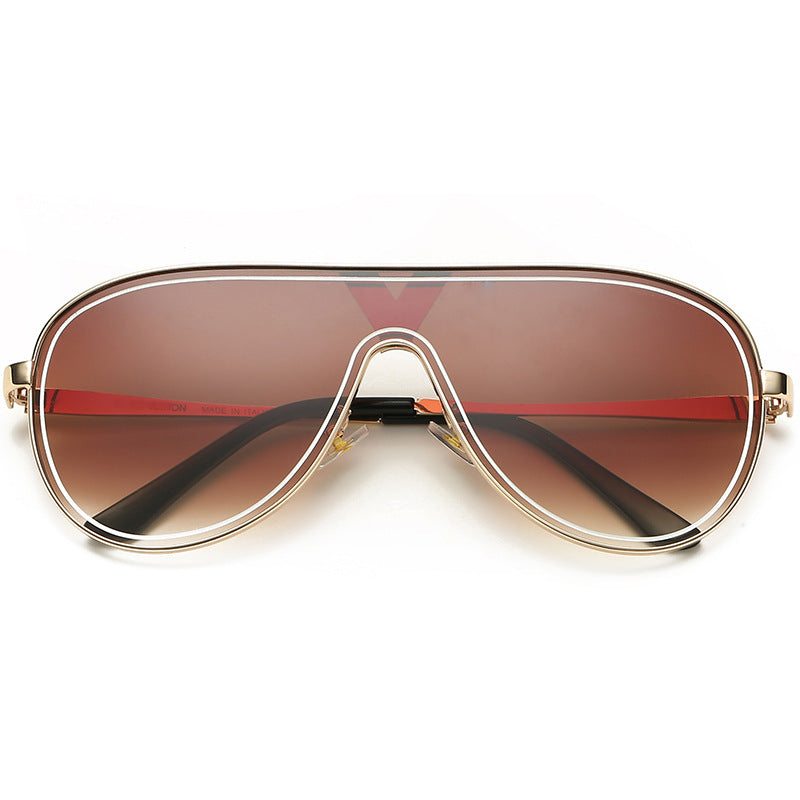 Fashion Classic Metal One Lens Sunglasses Women apparel & accessories